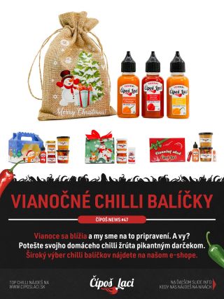 ČÍPOŠ INFO NA TENTO TÝŽDEŇ 🌶️📅 Čo vás čaká a neminie? Vianočné chilli balíčky 🎄🎁 Na našom e-shope sme už na Vianoce...
