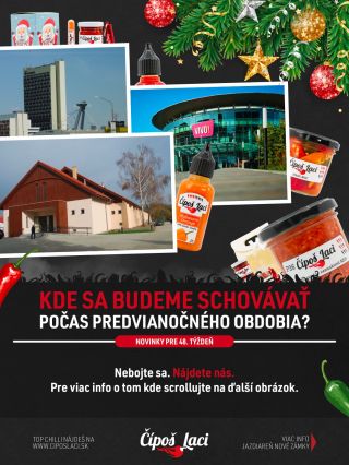 ČÍPOŠ INFO NA TENTO TÝŽDEŇ 🌶️ ČÍPOŠ LACI NA VIANOČNÝCH TRHOCH. 🎄 Tento týždeň nám začína poriadne nabitý predvianočný...