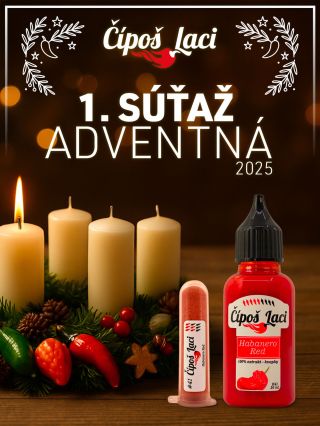 🎄 SÚŤAŽ K PRVÉMU ADVENTNÉMU TÝŽDŇU 🎄🕯️ 🌶 VYHRAJ CHILLI KVAPKY + MLETÉ CHILLI 🌶 👉 1. Sleduj nás na Instagrame 👍 👉 2. Daj...