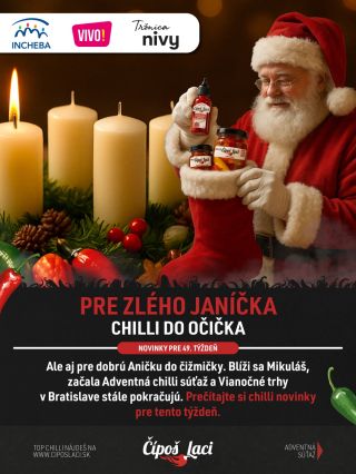 ČÍPOŠ INFO NA TENTO TÝŽDEŇ 🌶️ Blíži sa Mikuláš, začala sa adventná chilli súťaž a stále nás nájdete na vianočných trhoch v...