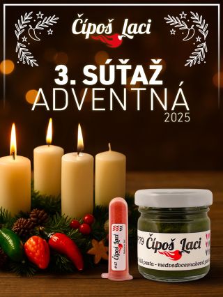 🎄 SÚŤAŽ K TRETIEMU ADVENTNÉMU TÝŽDŇU 🎄🕯️ 🌶 VYHRAJ CHILLI PASTU + MLETÉ CHILLI 🌶 👉 1. Sleduj nás na Instagrame 👍 👉 2. Daj...