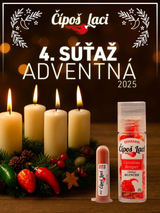 🎄 SÚŤAŽ K ŠTVRTÉMU ADVENTNÉMU TÝŽDŇU 🎄🕯️ 🌶 VYHRAJ CHILLI MLYNČEK + MLETÉ CHILLI 🌶 👉 1. Sleduj nás na Instagrame 👍 👉 2. Daj...